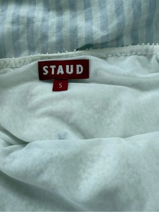 STAUD Cream and Blue Floral Dress - Picture 4 of 6